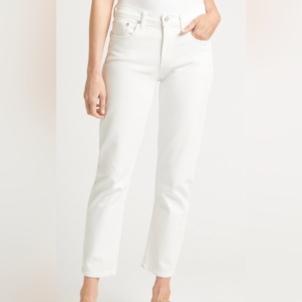 NWT AGOLDE white straight leg jeans